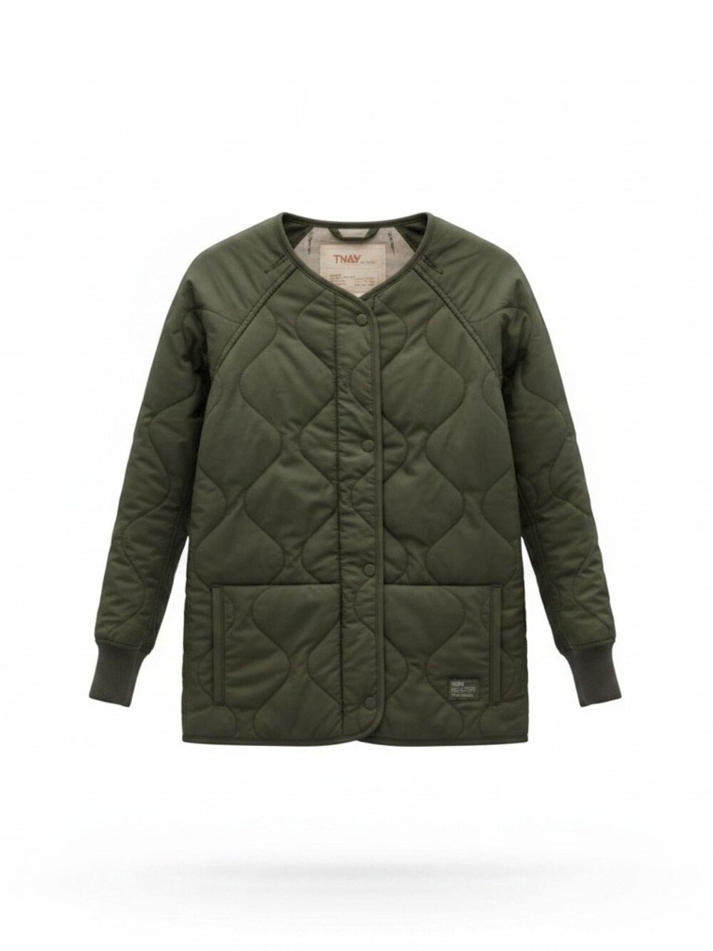 TNA Aritzia Olive Green Quilted Jacket | XXS